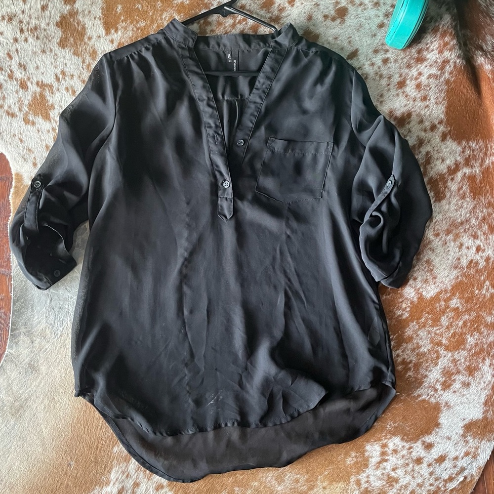 Black sheer Maurice’s blouse